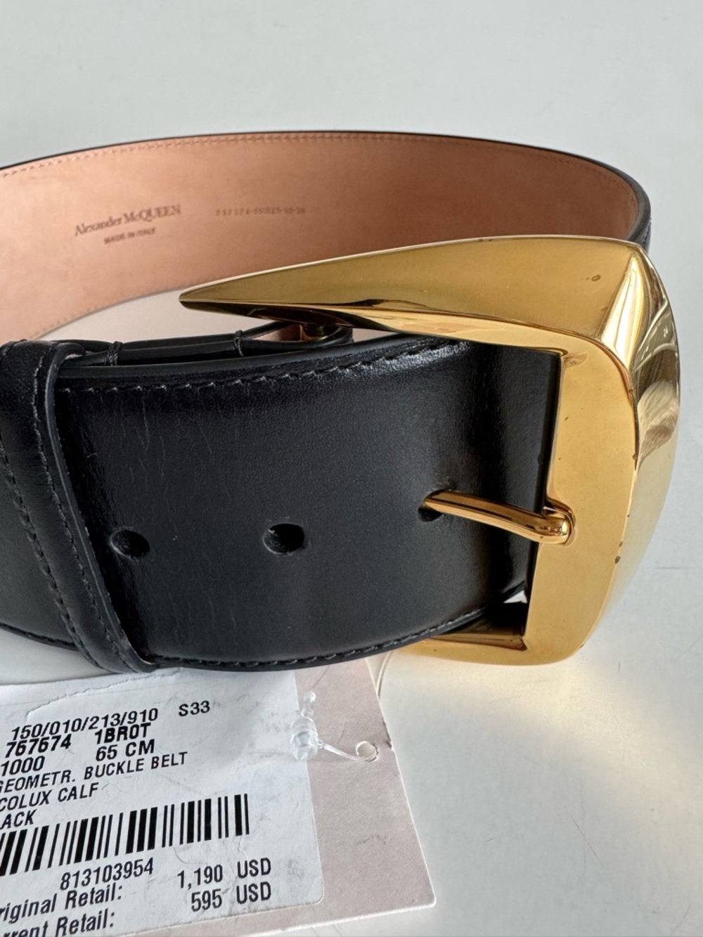 Alexander McQueen Geometric Buckle Belt - Picture 7 of 9